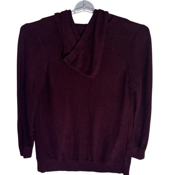 TAHARI 💥 Hooded Burgundy Women’s Sweater XL - Picture 5 of 5